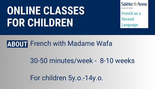 Madame Wafa's online French For children and youth - FALL 2025