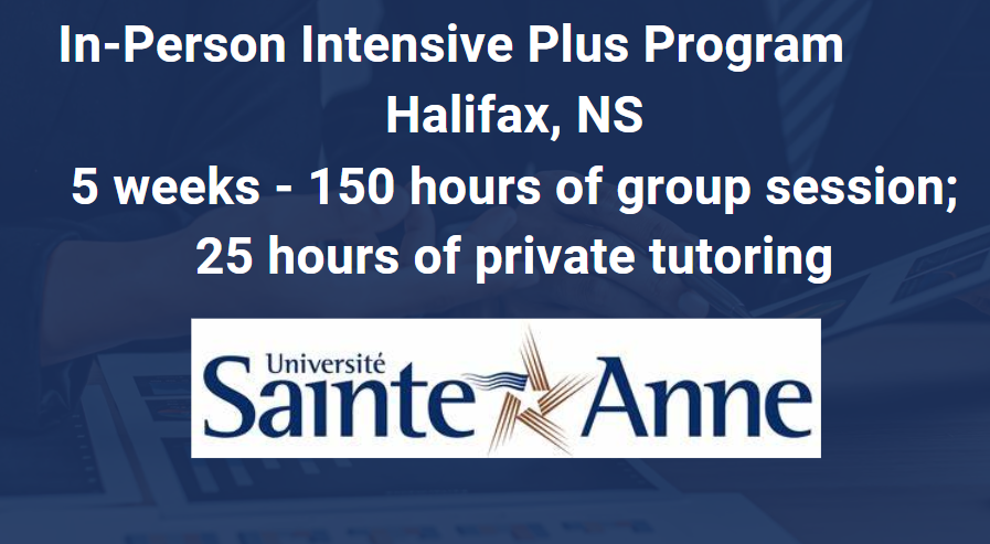 In-Person Intensive Plus Program: Session Date Options Listed